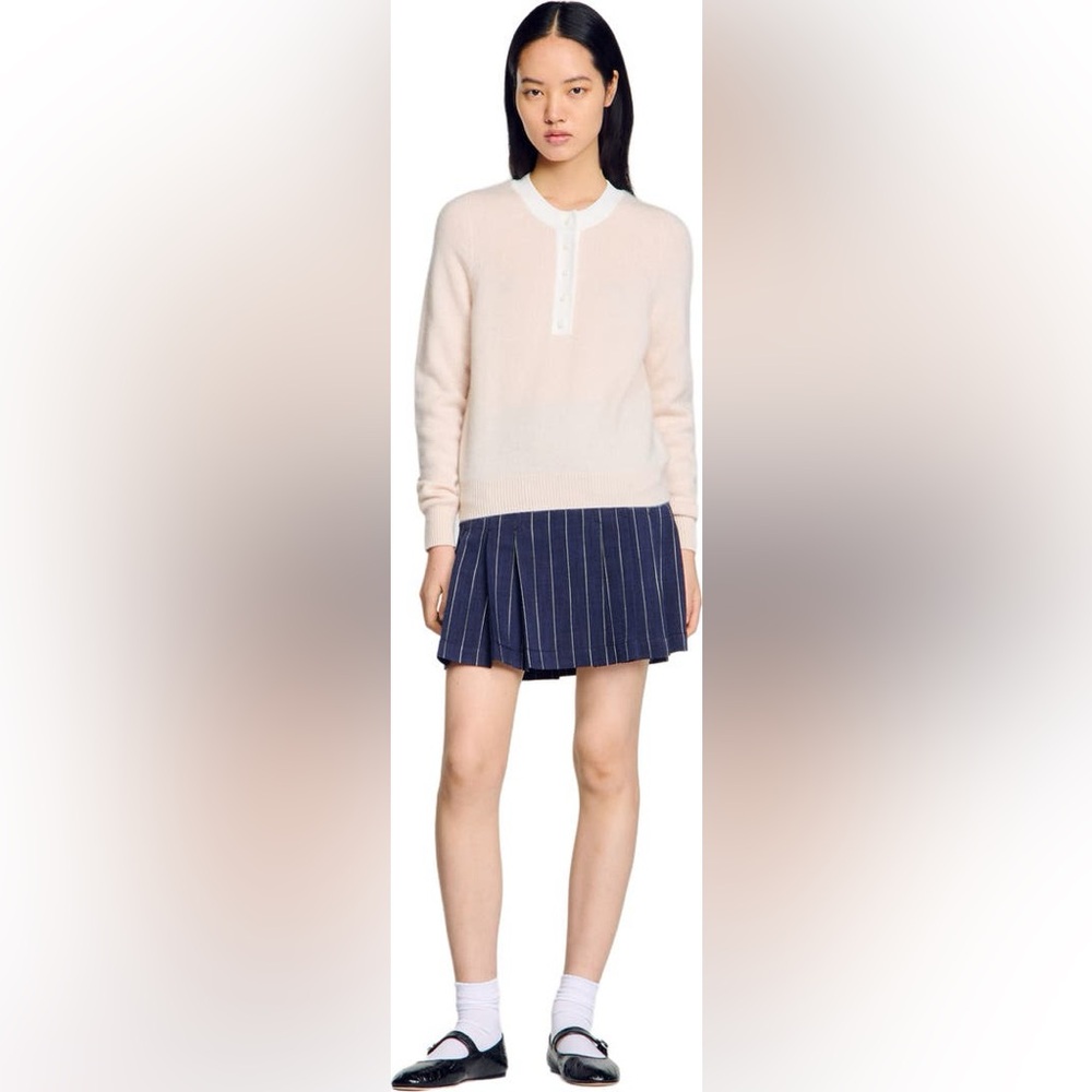 Sandro Press-Stud Placket Sweater - Picture 2 of 6